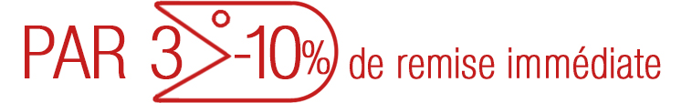 REMISE QUANTITATIVE DE 10% PAR 3 PIECES