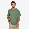 PATAGONIA Men's All Home Water Organic T-Shirt - Sedge Green w/Fitz Roy Trout
