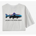 T-SHIRT PATAGONIA HOME WATER TROUT BLANC