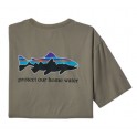 T-SHIRT PATAGONIA HOME WATER TROUT GARDEN GREEN
