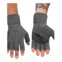 Wool ½ Finger Glove Steel