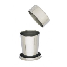 GOBELET TELESCOPIQUE INOX AVEC COUVERCLE