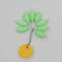 PERLES FLOTTANTES OVALES FLUO 