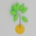 PERLES FLOTTANTES OVALES FLUO 