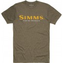 T-Shirt Simms Logo T-Shirt Olive Heather