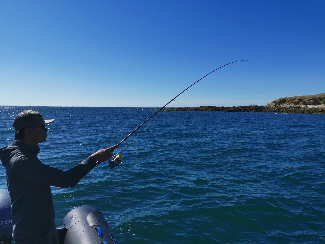 Pour la pêche en traction optez pour une canne longue et résonnante.