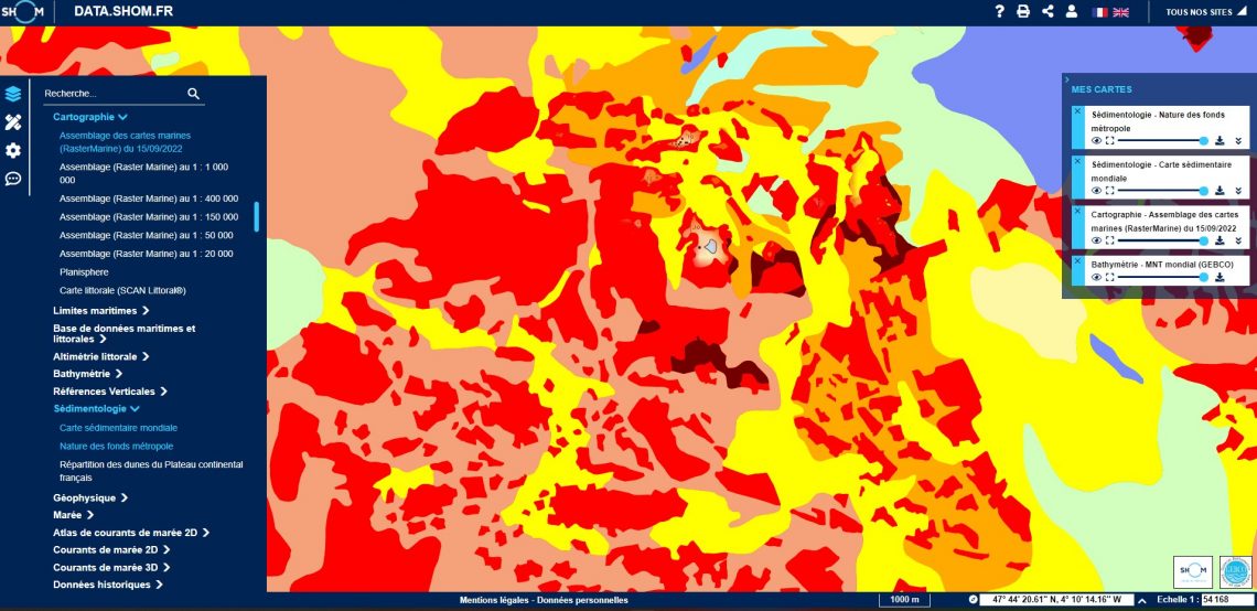 La nature des substrats permet de visualiser les zones qui nous intéressent en fonction des espèces recherchées.